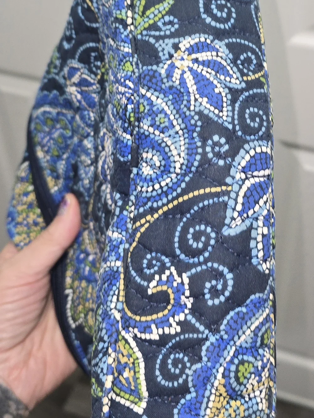 Liz & Co. Blue Paisley Quilted Crossbody Bag